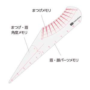 顔・まつげ・まゆげ分析 フェイススケール■10枚入・日本製1